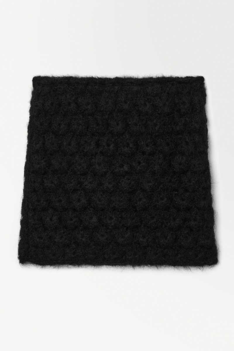 COS The Crochet-Knit Mini Röcke Damen Schwarz | 1879-BREWN