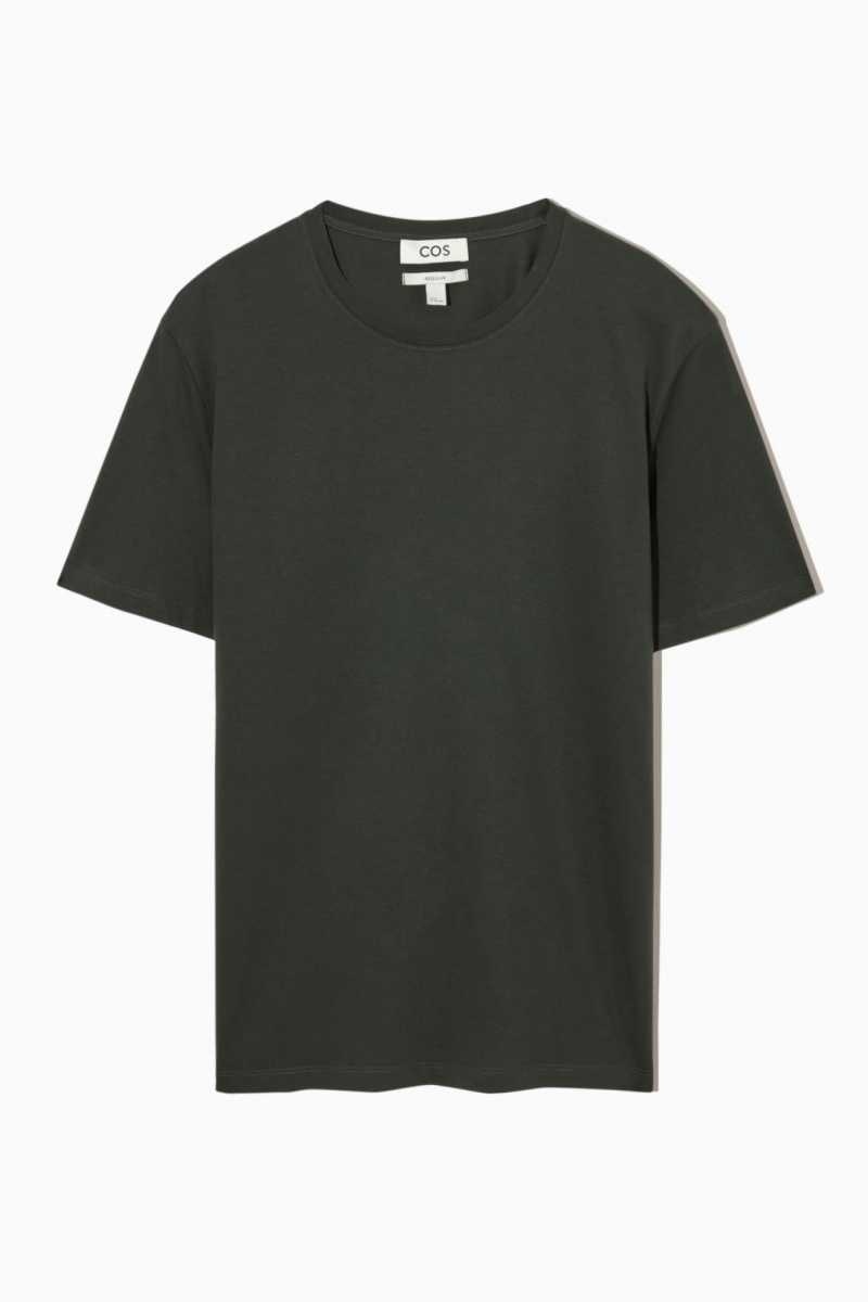 COS The Extra Fine T-shirts Herren Dunkelgrün | 4610-MRATE