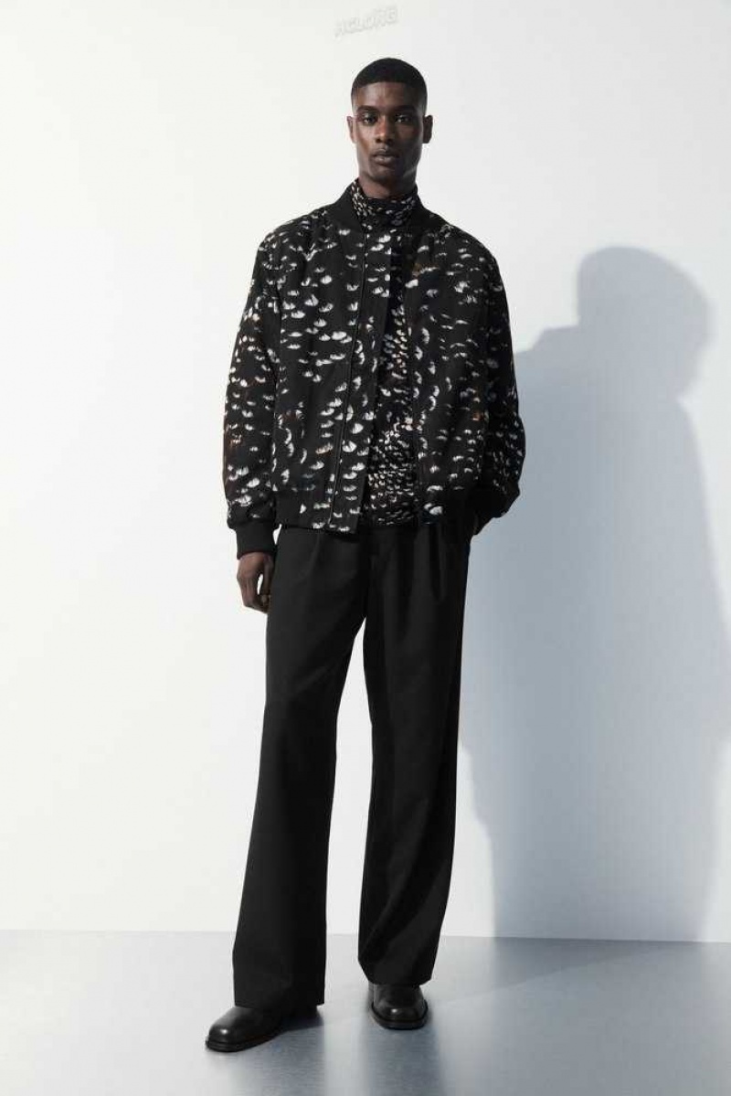 COS The Feather-Print Bomber Jacken Herren | 1743-YPVCX