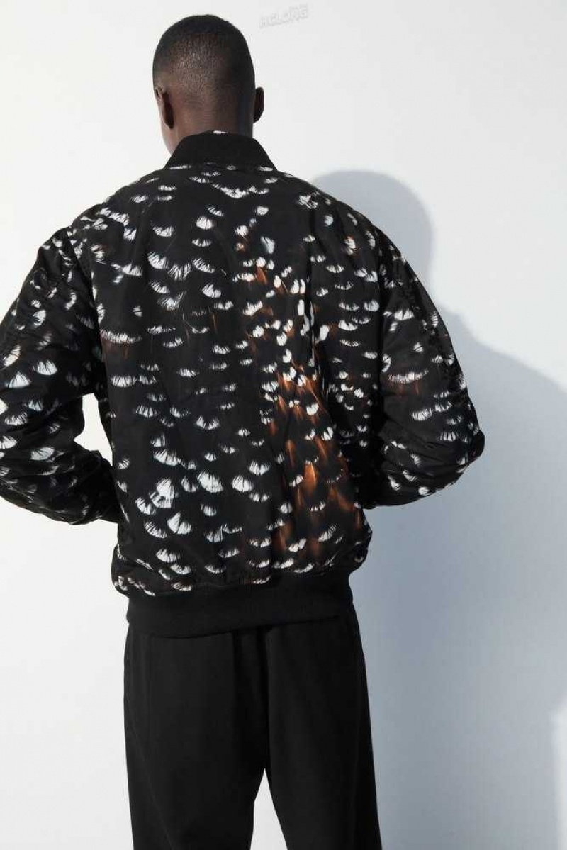 COS The Feather-Print Bomber Jacken Herren | 1743-YPVCX