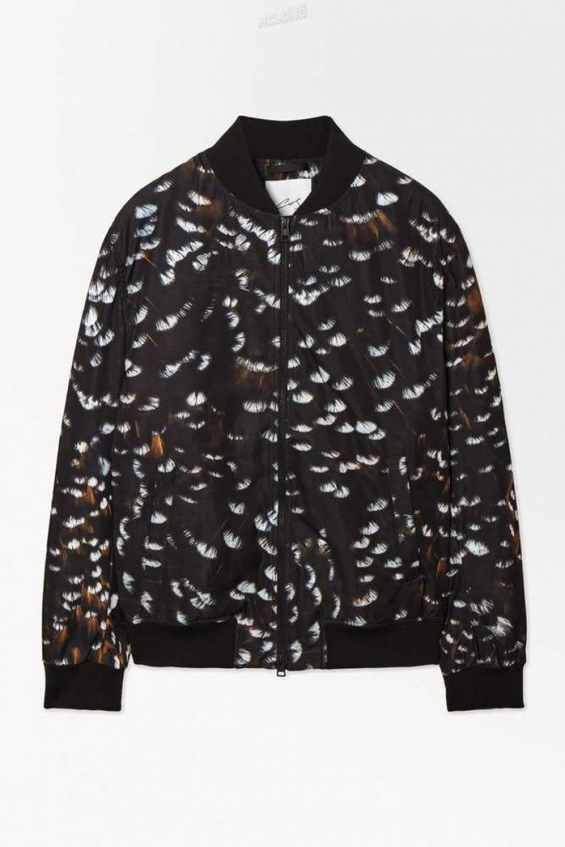 COS The Feather-Print Bomber Jacken Herren | 1743-YPVCX