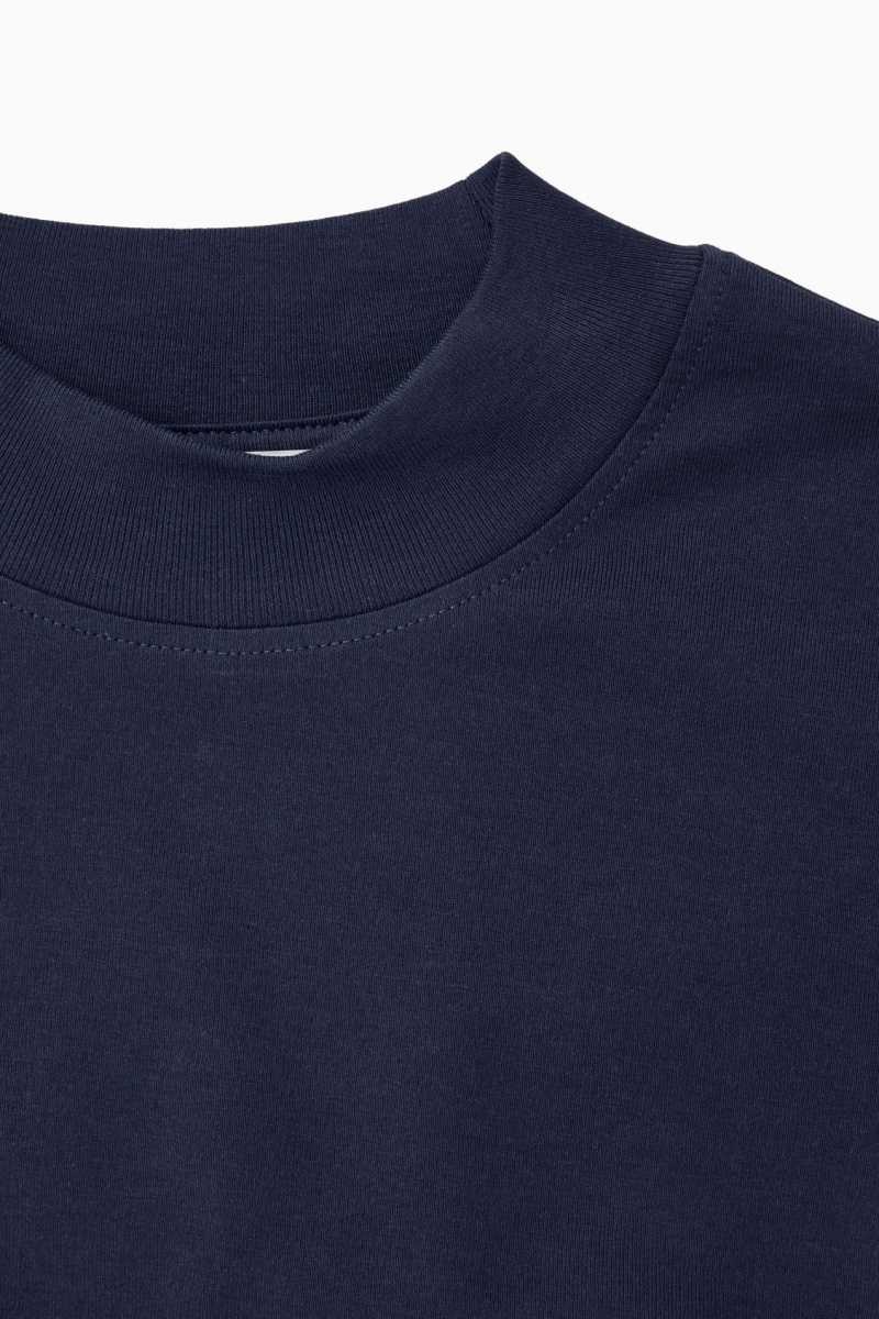 COS The Full Volume T-shirts Damen Navy | 9631-PSZFU