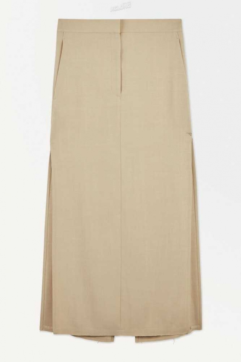 COS The High-Slit Maxi Pencil Skirt Röcke Damen | 0834-WSGNP