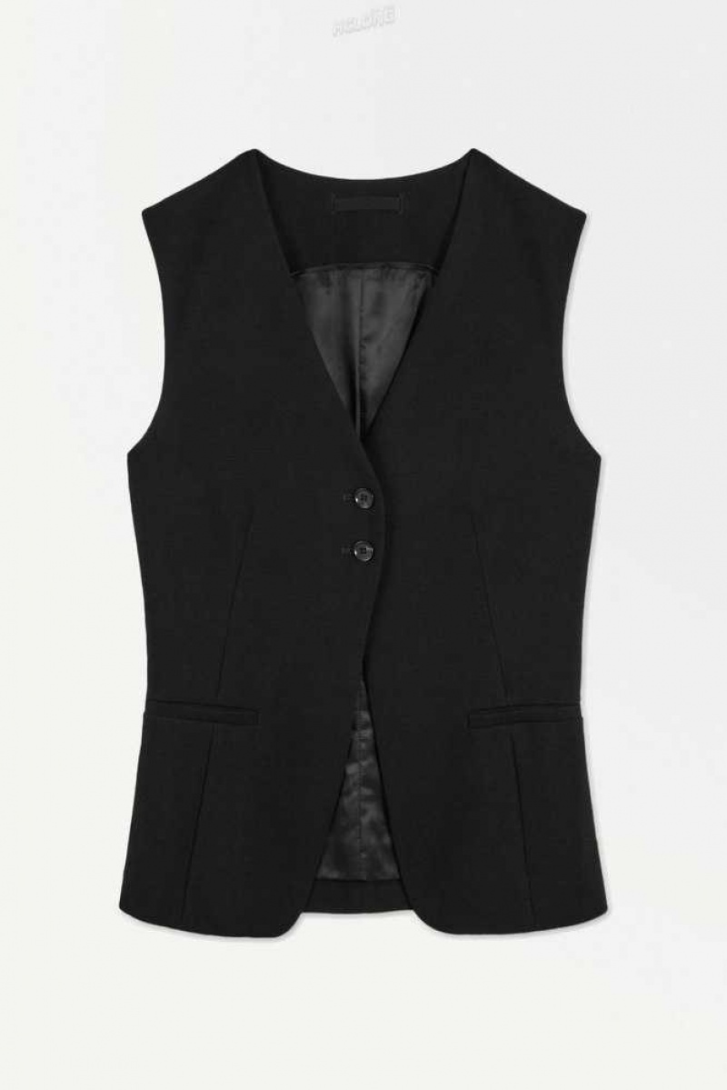 COS The Longline Vest Oberteile Damen | 5813-UYLMX