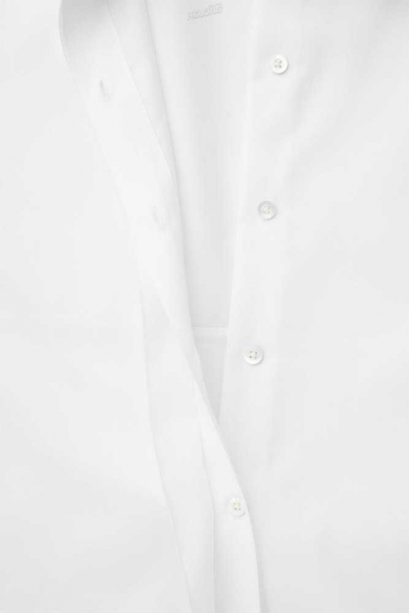 COS The Oversized Baumwoll-Sateen Shirt Hemd Damen | 9801-NKEVG