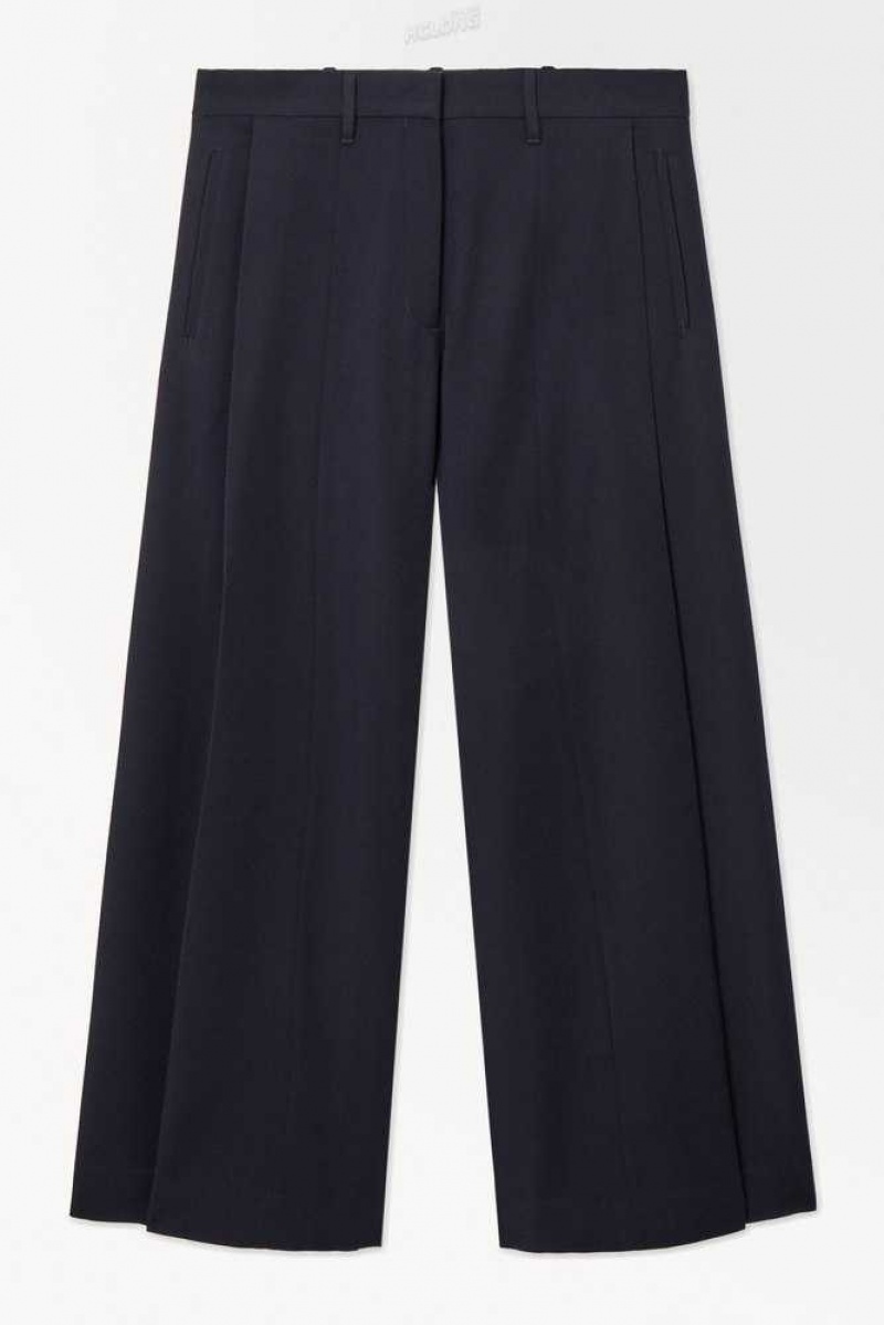 COS The Weite-Leg Wolle Trousers Hose Damen | 9723-LWXFM