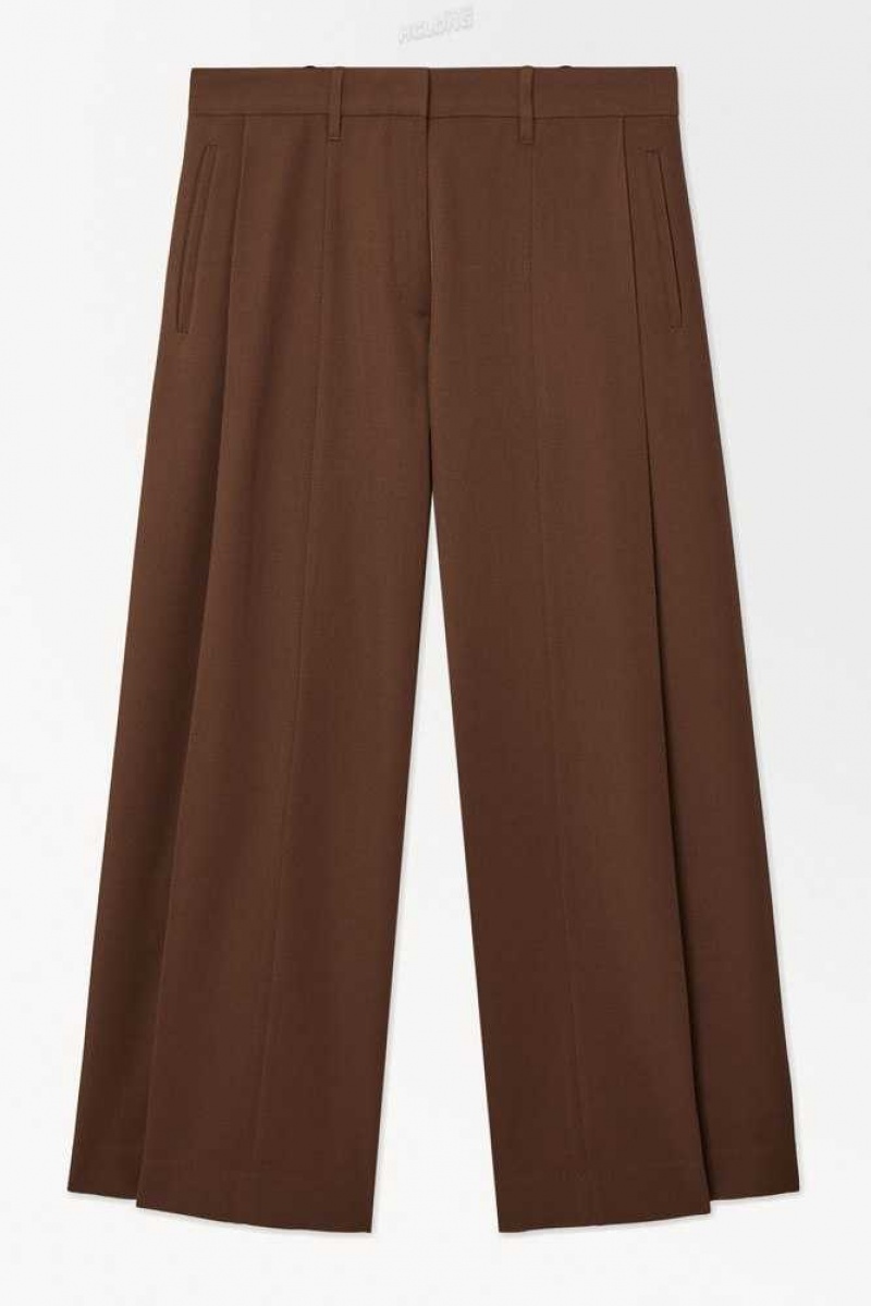 COS The Weite-Leg Wolle Trousers Hose Damen | 9423-KULZI