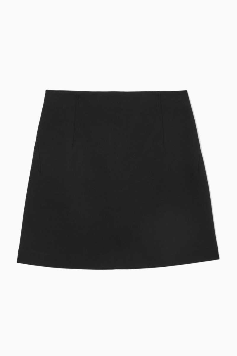 COS Twill Mini Röcke Damen Schwarz | 0783-PJATF