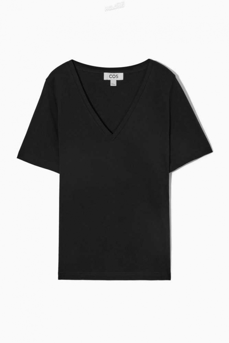 COS V-Neck T-Shirt T-shirts Damen | 7154-NOTIS