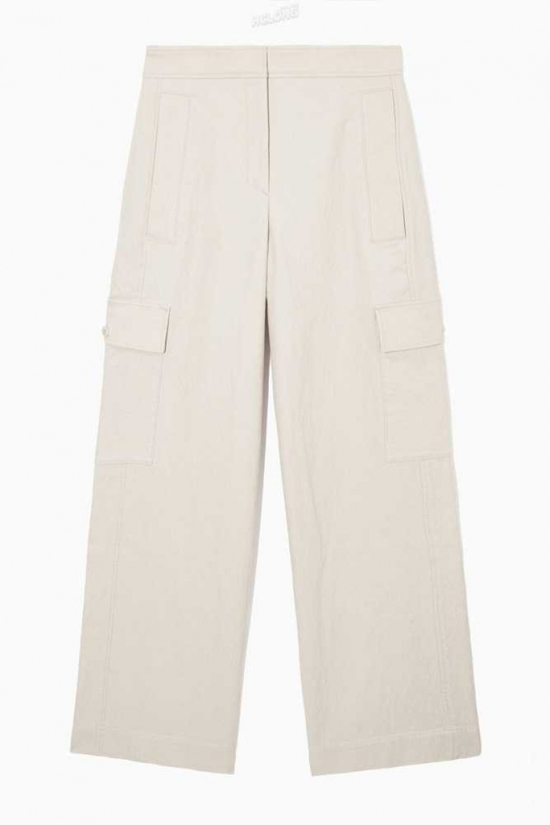 COS Weite-Leg Cargo Pants Hose Damen | 5709-PBFLX