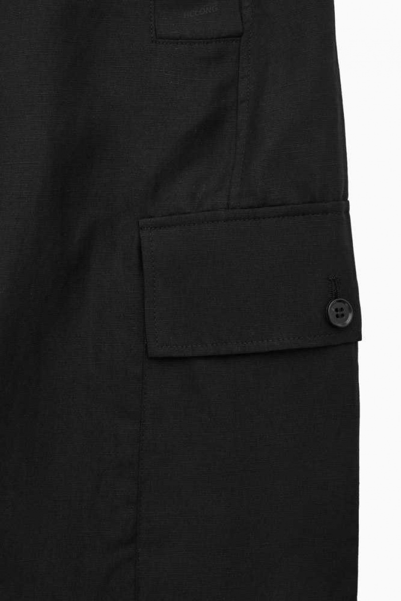 COS Weite-Leg Linen-Blend Cargo Pants Hose Damen | 5346-CDSQE