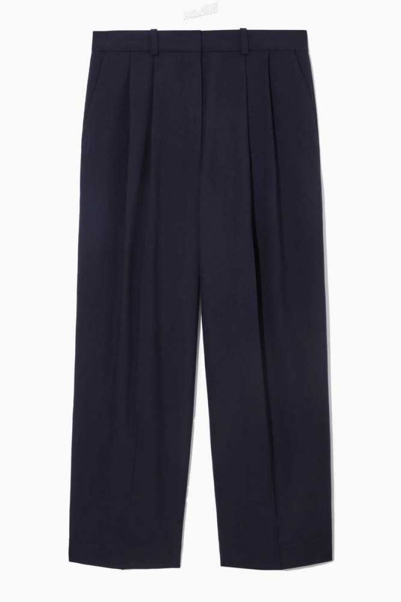 COS Weite-Leg Tailored Wolle Pants Hose Damen | 3257-PNOMS