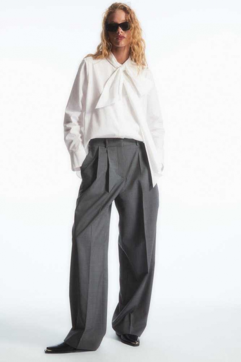 COS Weite-Leg Tailored Wolle Pants Hose Damen | 0896-TCELY