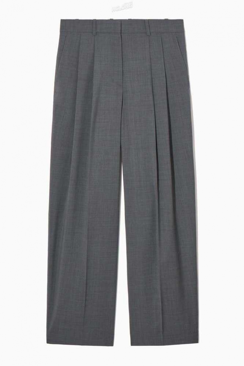 COS Weite-Leg Tailored Wolle Pants Hose Damen | 0896-TCELY