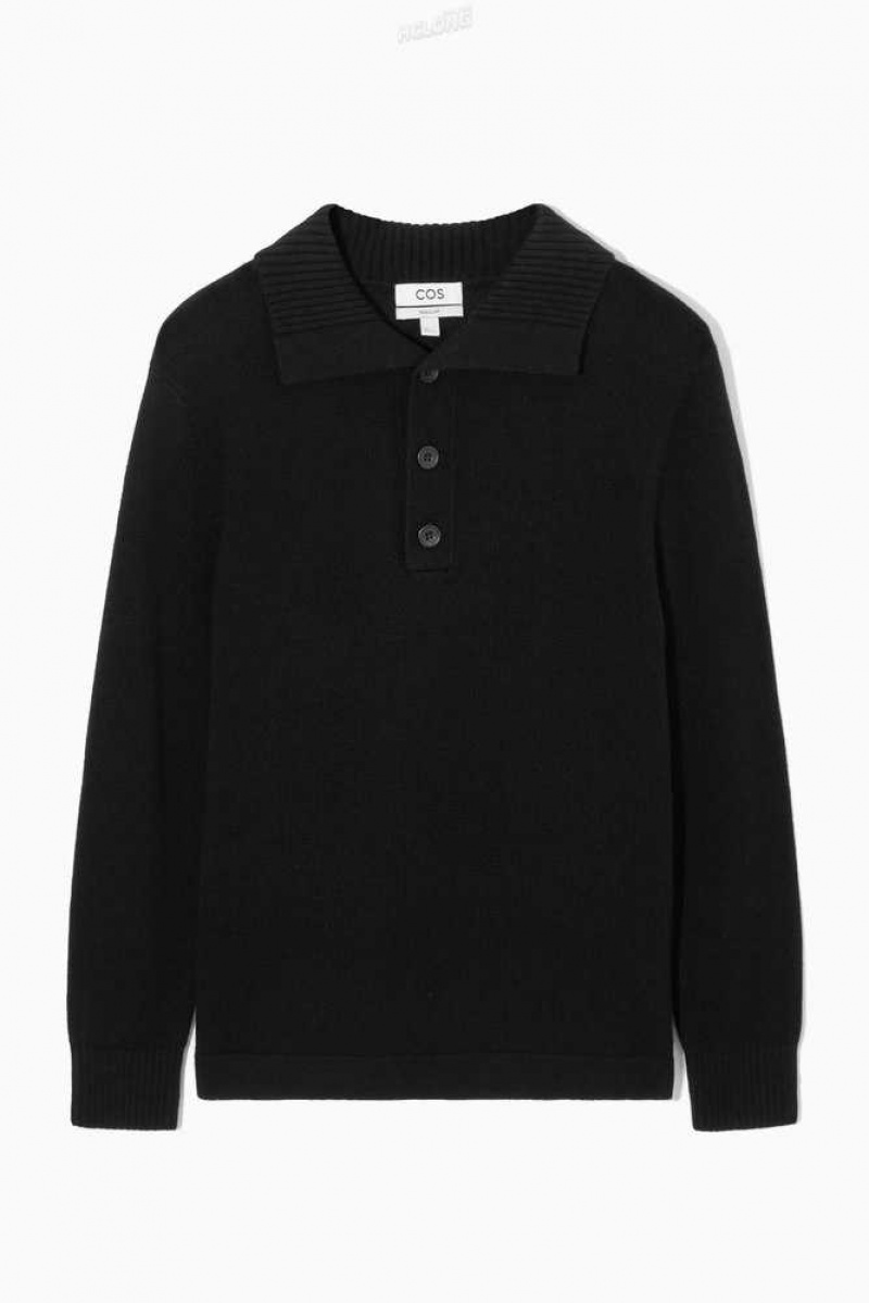 COS Wolle And Cashmere Polo Shirt Strickwaren Herren | 9281-EAZHF