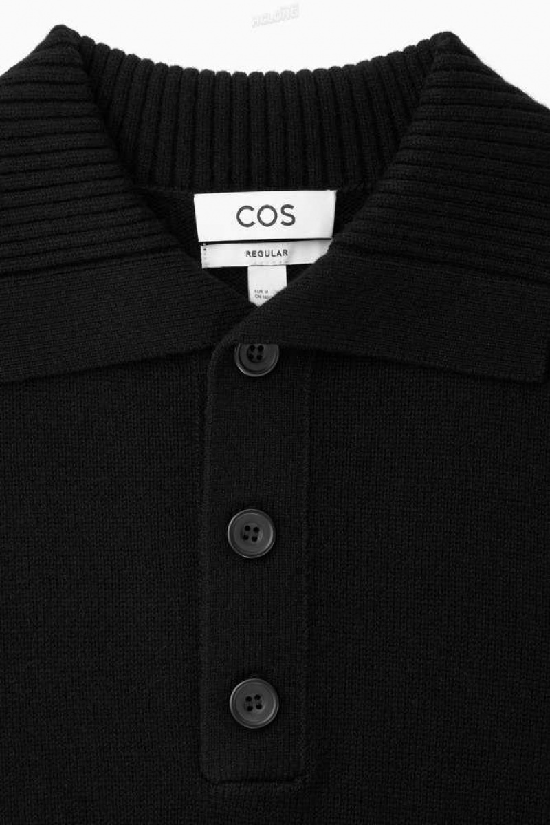 COS Wolle And Cashmere Polo Shirt Strickwaren Herren | 9281-EAZHF